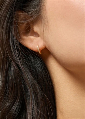 Flora petite hoops Forgyldt Enamel 